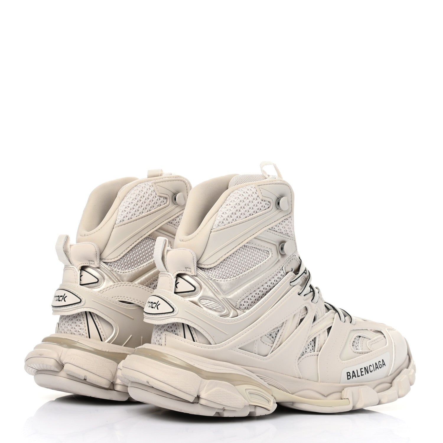 Balenciaga Mesh Nylon Womens Track Hike Sneakers 38 Full Beige 4 of 9