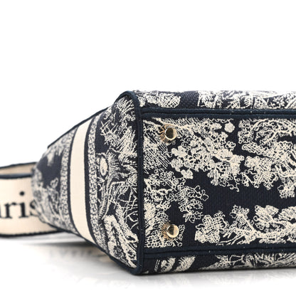 Christian Dior Toile de Jouy Embroidered Medium Lady D-Lite Blue 8 of 9