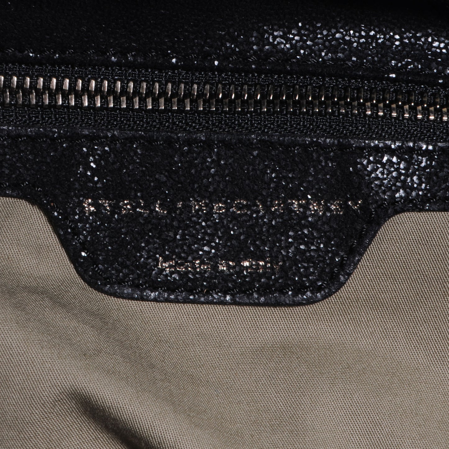 Faux Leather Shaggy Deer Falabella Fold Over Tote Black