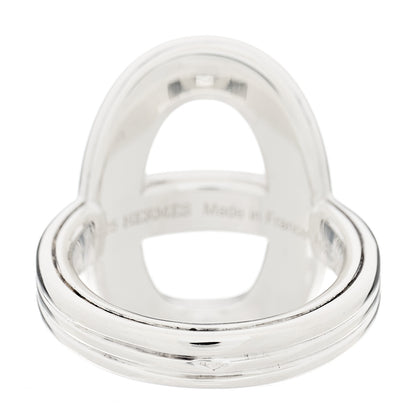 Hermes Sterling Silver Vertical Chaine d'Ancre 24 Ring 52 6 7 of 11
