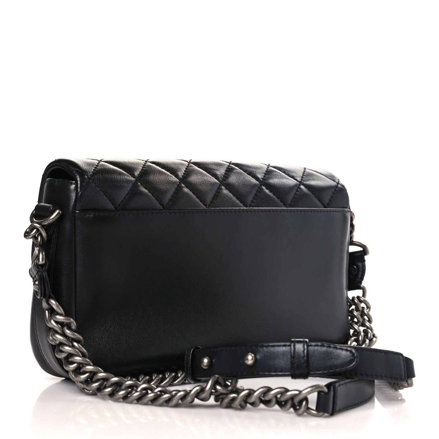 Chanel Calfskin Quilted Large Rock My Shoulder Flap Black 3 of 9