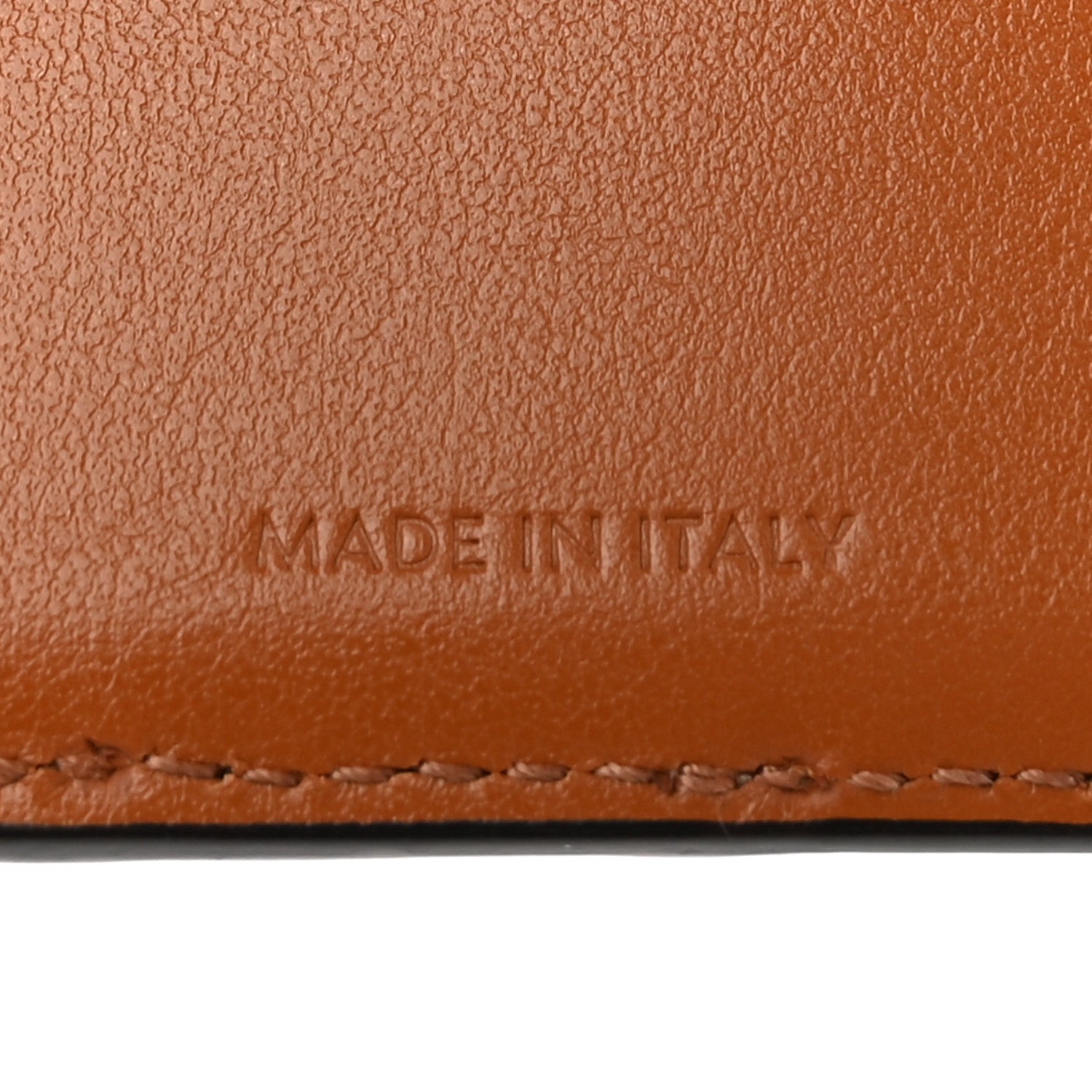 Celine Canvas Triomphe Lambskin Folded Compact Wallet Tan 7 of 10