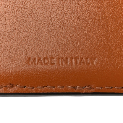 Celine Canvas Triomphe Lambskin Folded Compact Wallet Tan 7 of 10