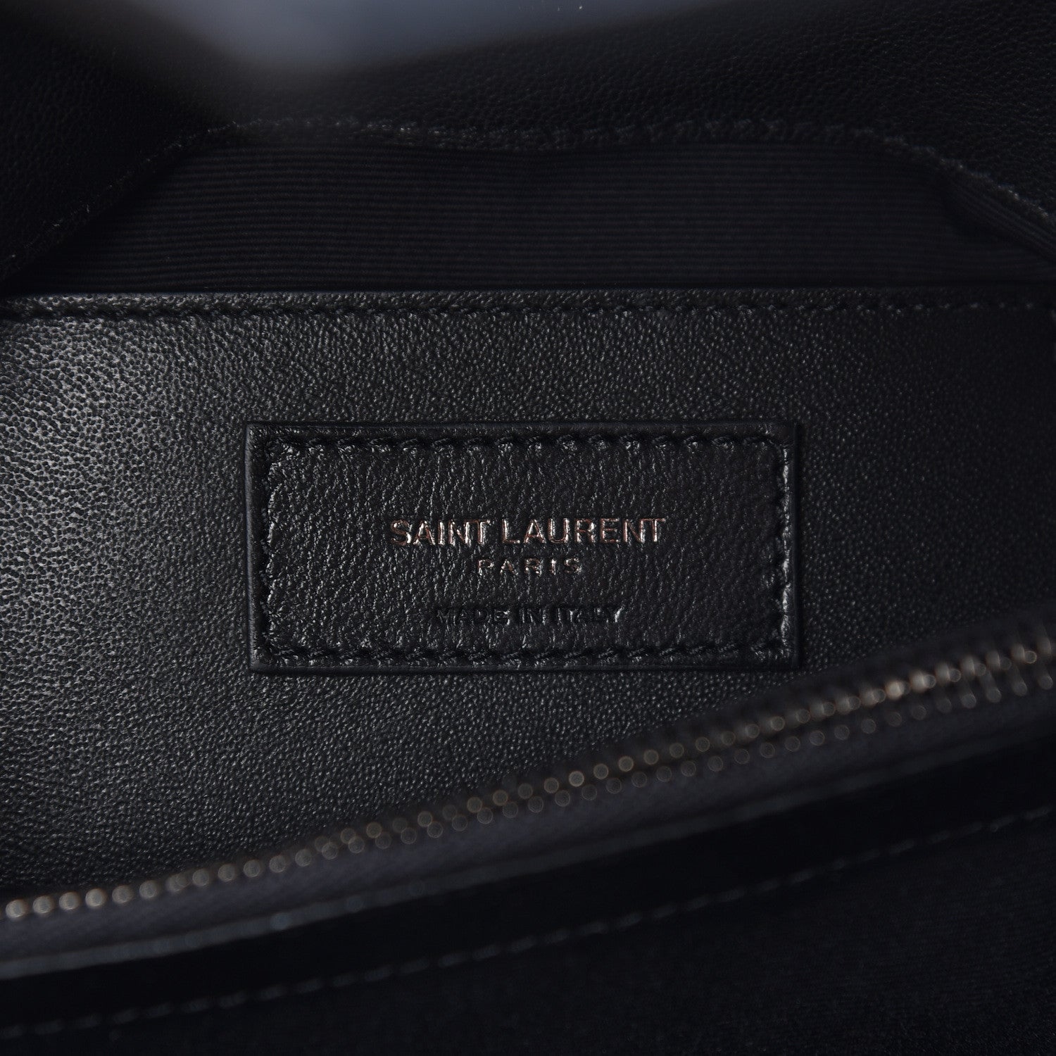 Saint Laurent Sheepskin Matelasse Chevron Monogram Medium College Bag Black 6 of 10