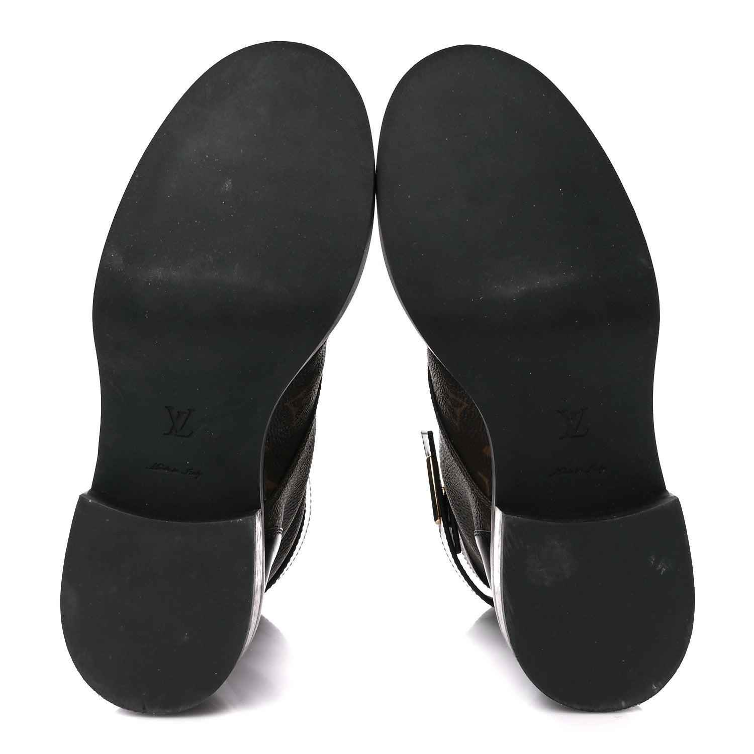 Louis Vuitton Calfskin Monogram Wonderland Flat Ranger Boots 37 Black 5 of 8