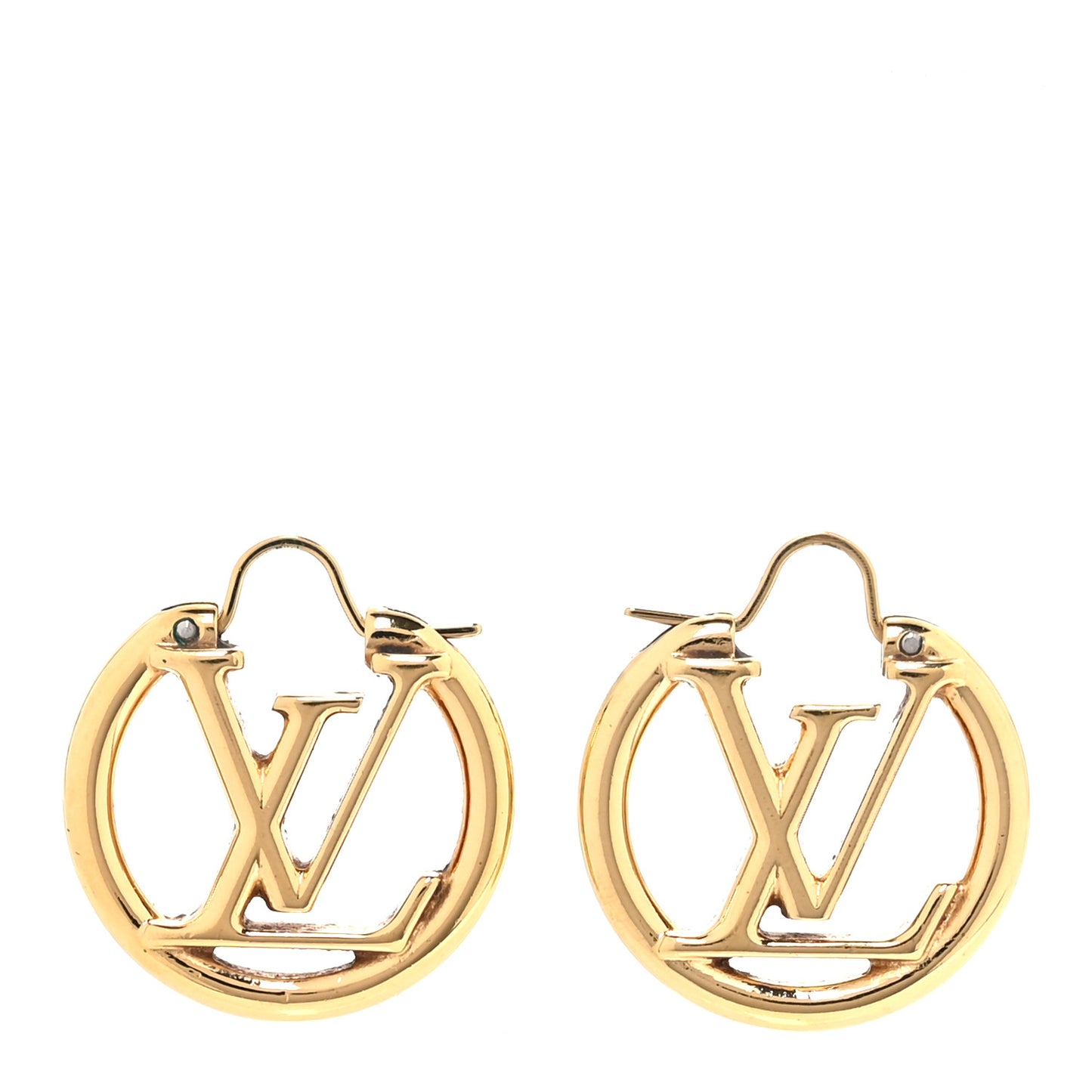 Metal Small Louise Hoop Earrings Gold