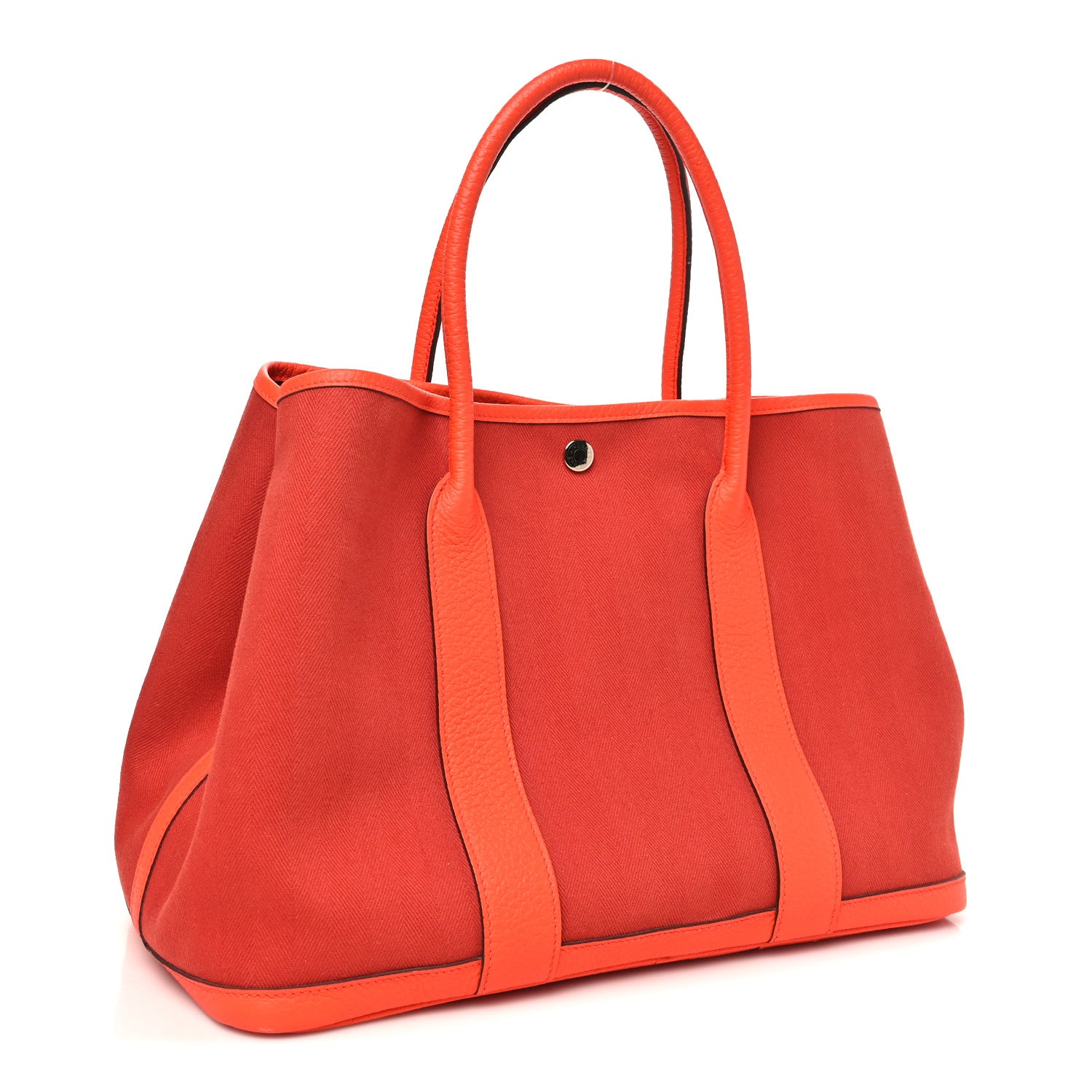 Hermes Toile Officier Negonda Garden Party 36 Rouge Tomate Capucine 3 of 11