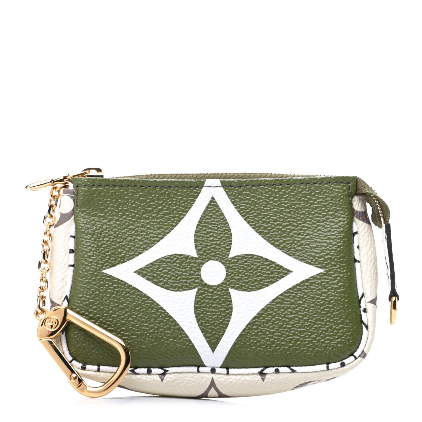 Monogram Giant Micro Pochette Accessories Kaki White