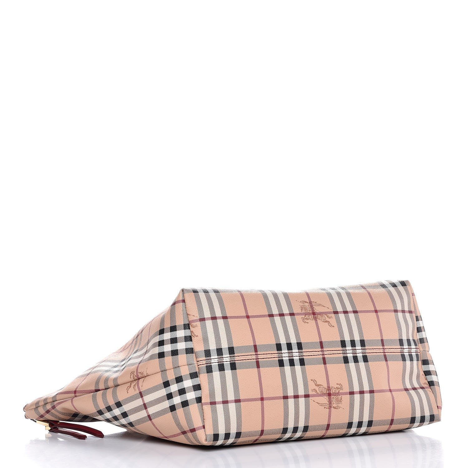 Burberry Haymarket Check Medium Salisbury Tote Military Red 4 of 8