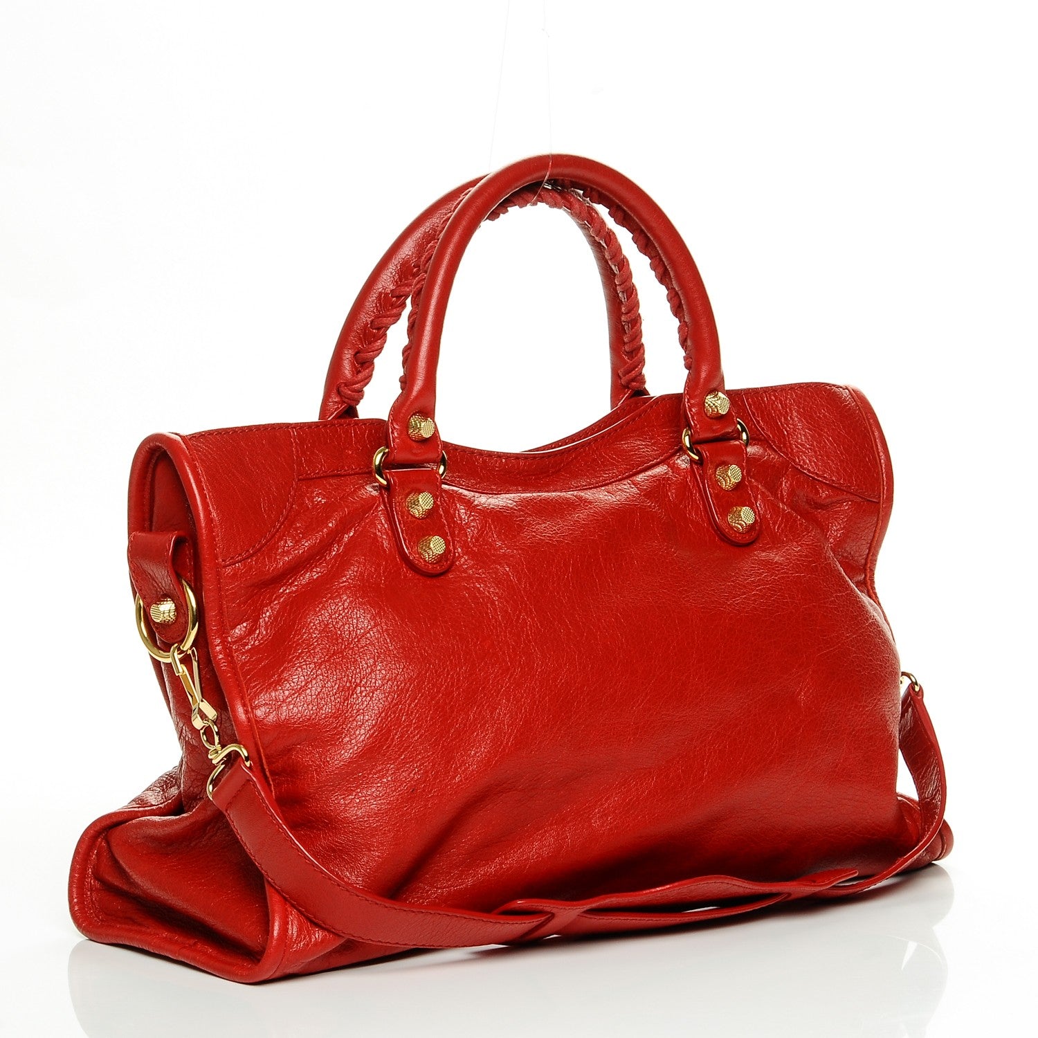 Balenciaga Agneau Giant 12 Gold Hardware City Rouge Lipstick 3 of 6