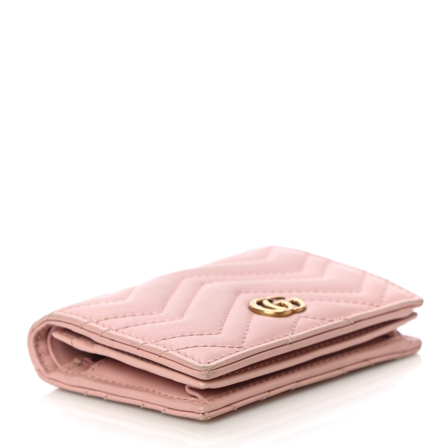 Calfskin Matelasse GG Marmont Card Case Wallet Perfect Pink