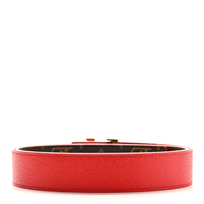 Louis Vuitton Calfskin Monogram 30mm LV Initiales Reversible Belt 85 34 Coquelicot 4 of 7