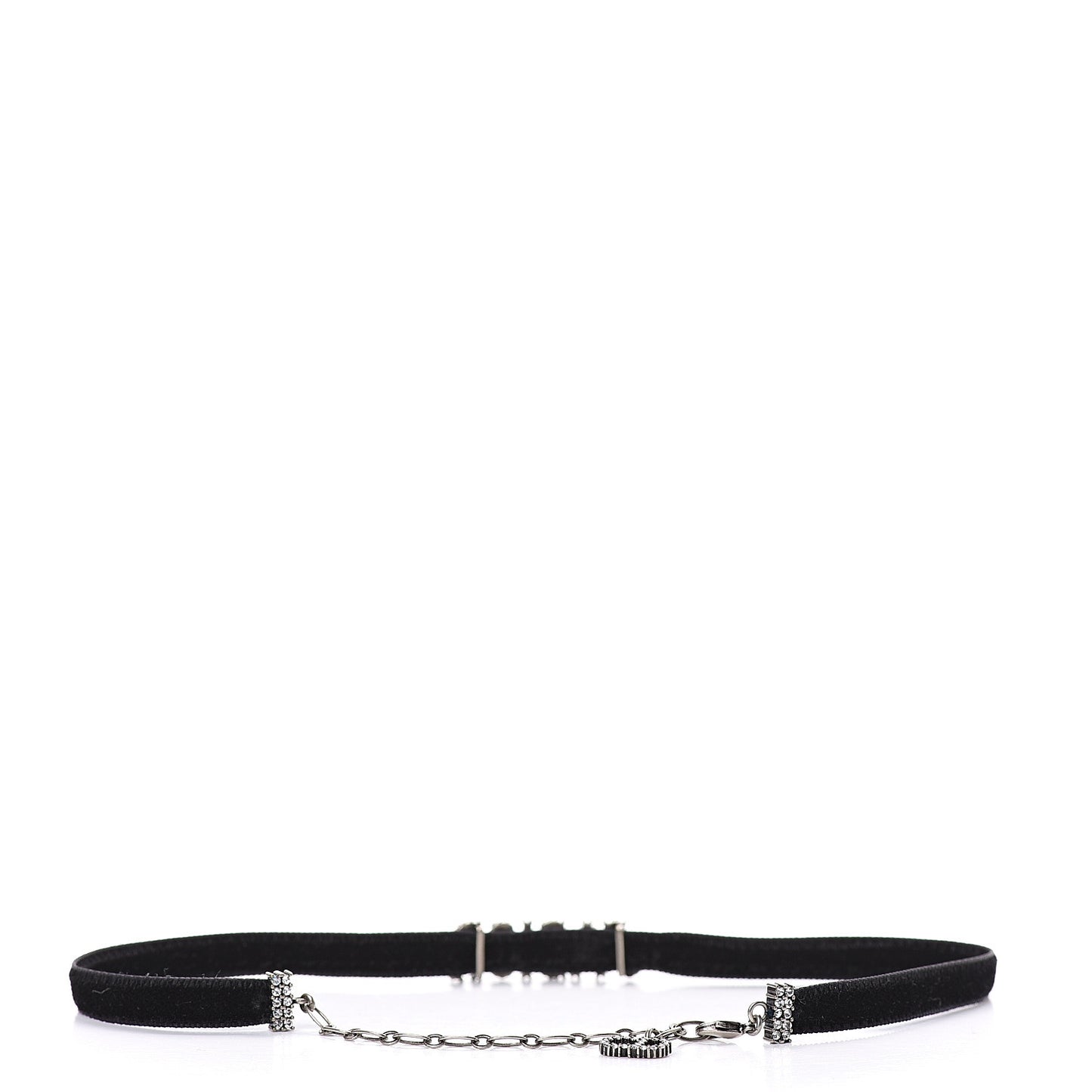 Velvet Crystal J’Adior Choker Necklace Black