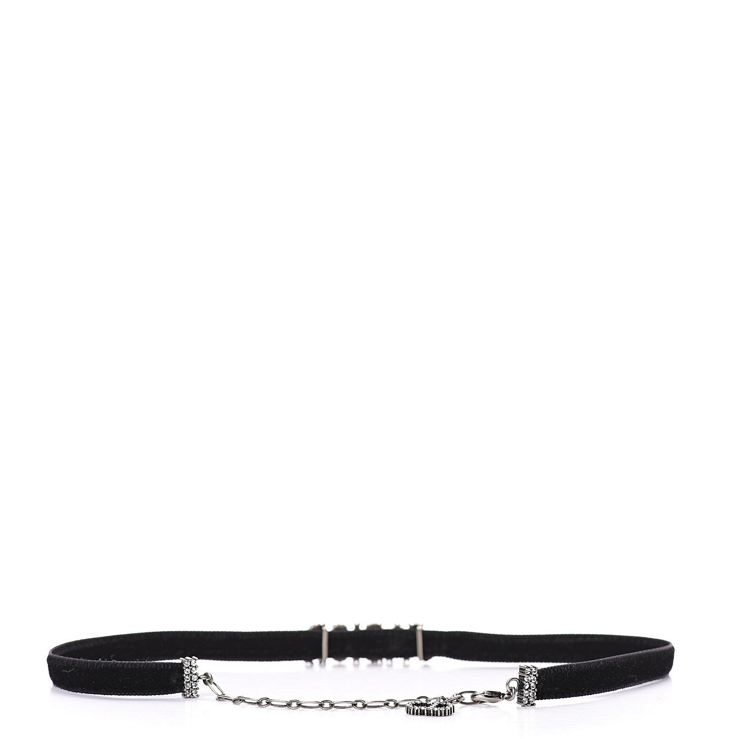 Christian Dior Velvet Crystal J’Adior Choker Necklace Black 2 of 5