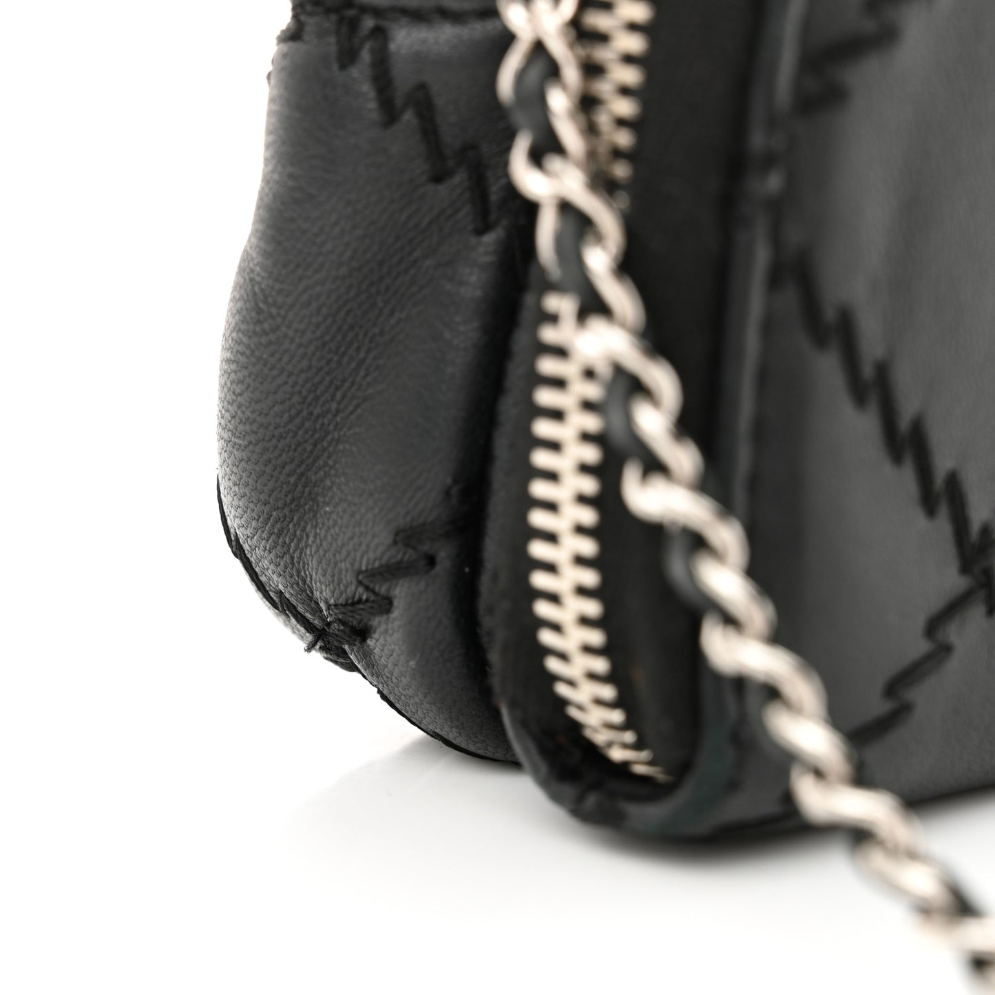Lambskin Stitched New Mini Flap Black