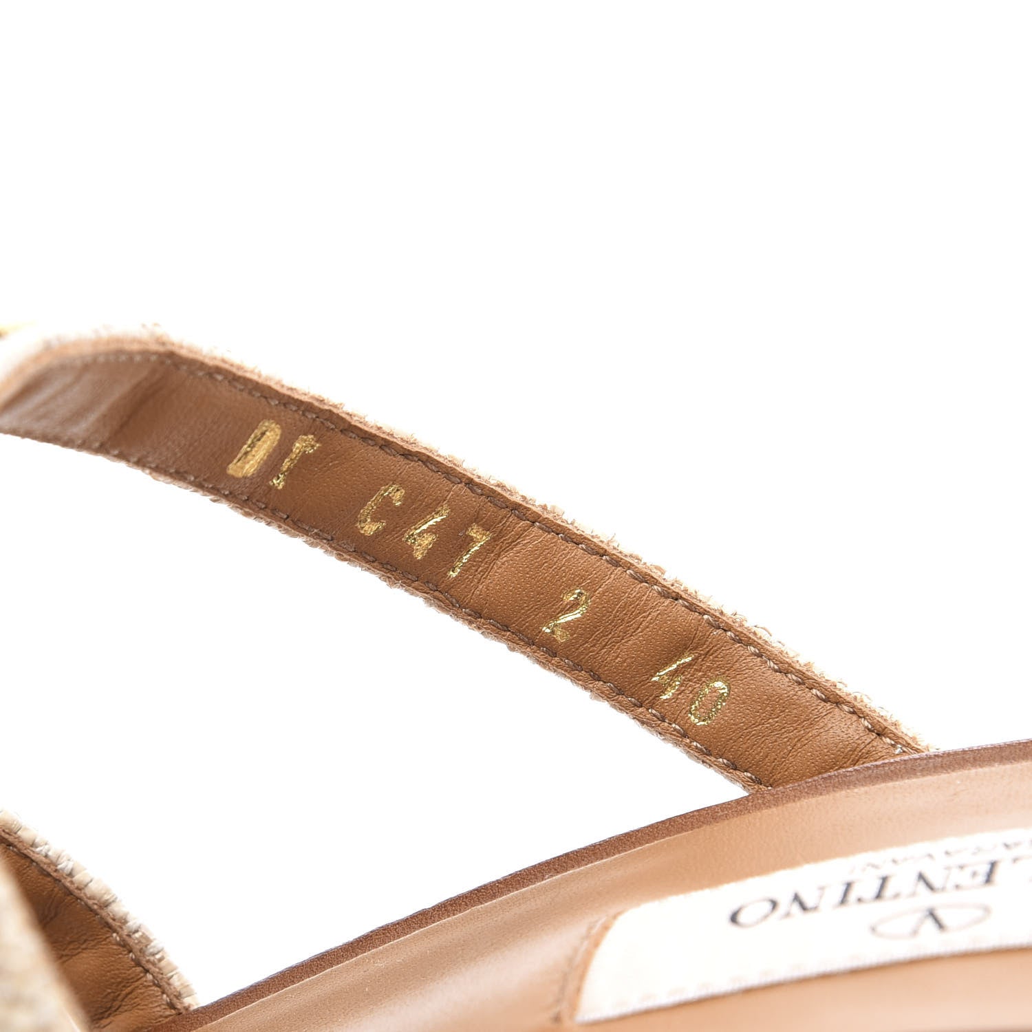 Valentino Garavani Raffia Calfskin Rockstud 60mm Caged Slide Sandals 40 Naturale 10 of 11
