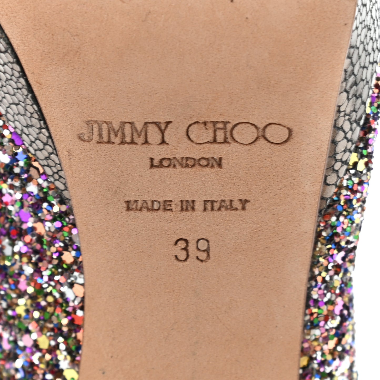 Glitter Fabric Vibe Peep Toe Platform Pumps 39 Multicolor