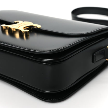 Celine Shiny Calfskin Medium Triomphe Black 10 of 10