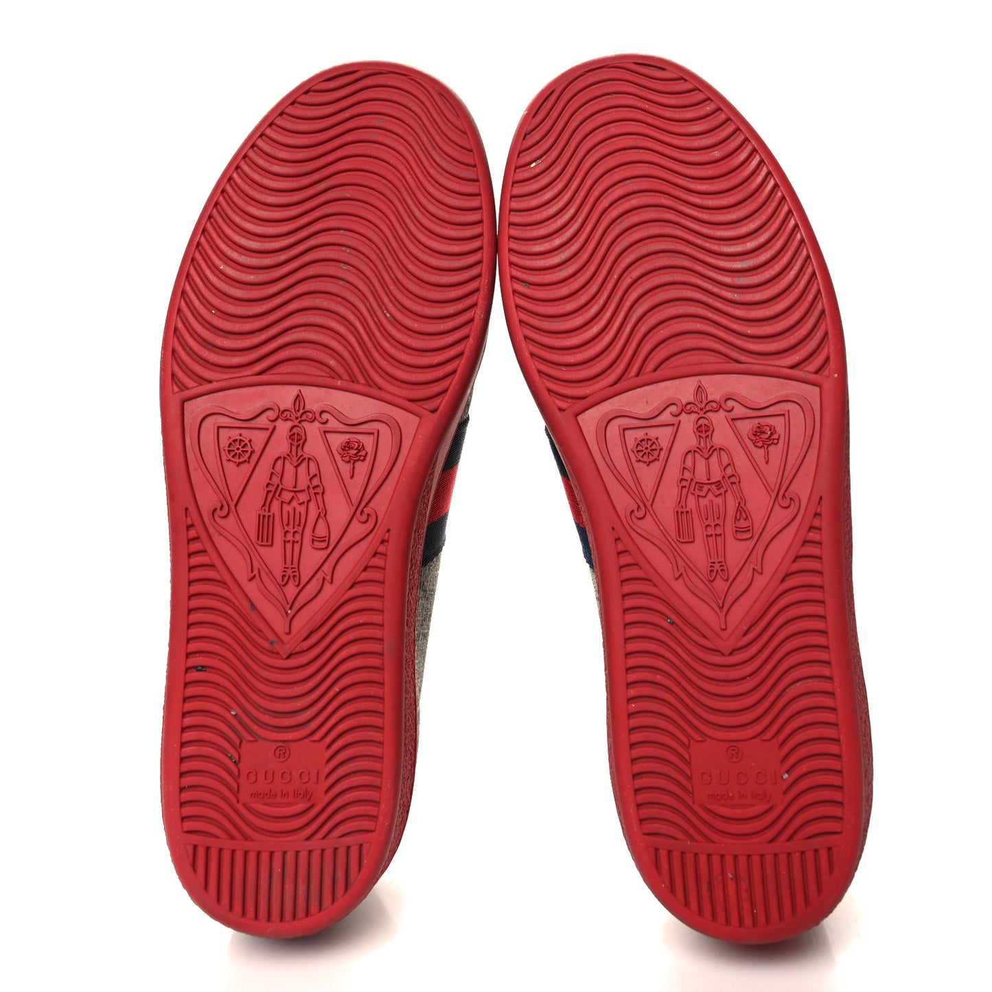 GG Supreme Monogram Ayers Web Womens Ace Sneakers 36.5 Red