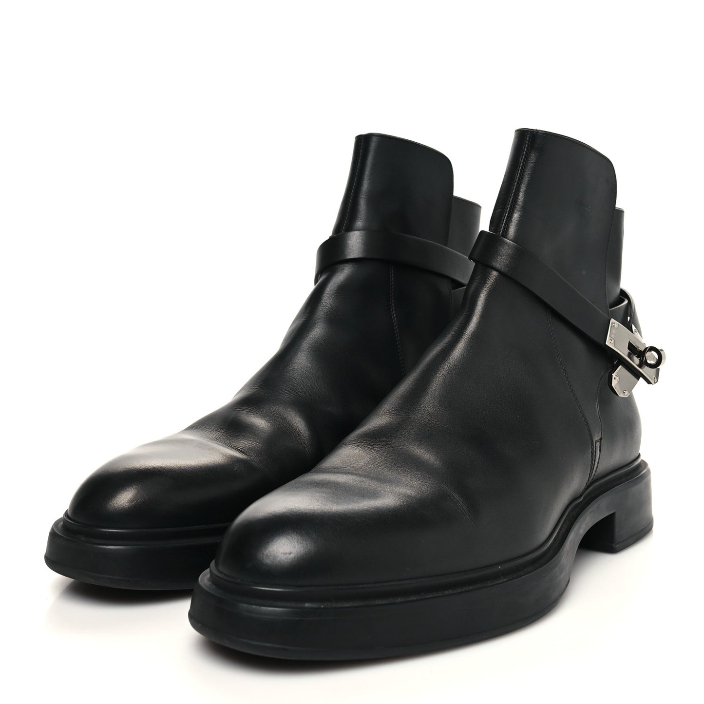 Calfskin Mens Veo Ankle Boots 43.5 Black