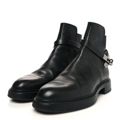 Hermes Calfskin Mens Veo Ankle Boots 43.5 Black 3 of 9