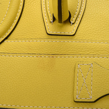 Celine Drummed Calfskin Mini Luggage Citron 9 of 26