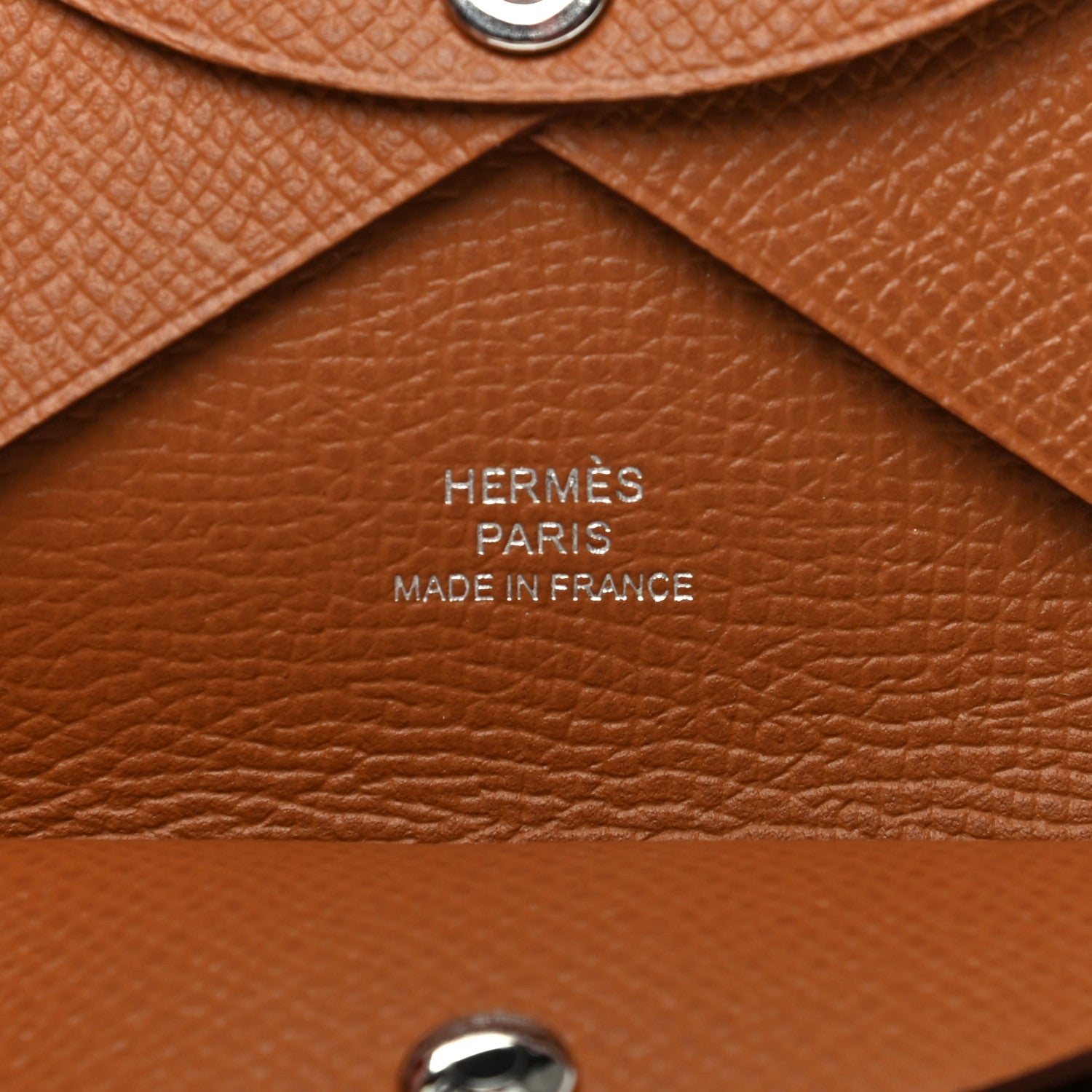 Hermes Epsom Calvi Duo Card Case Gold 6 of 8