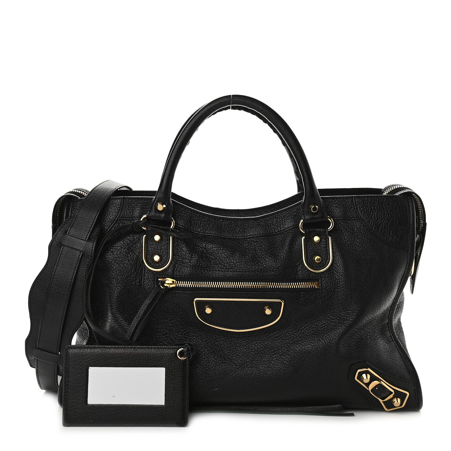 Balenciaga Chevre Gold Metallic Edge Hardware City Black 1 of 10