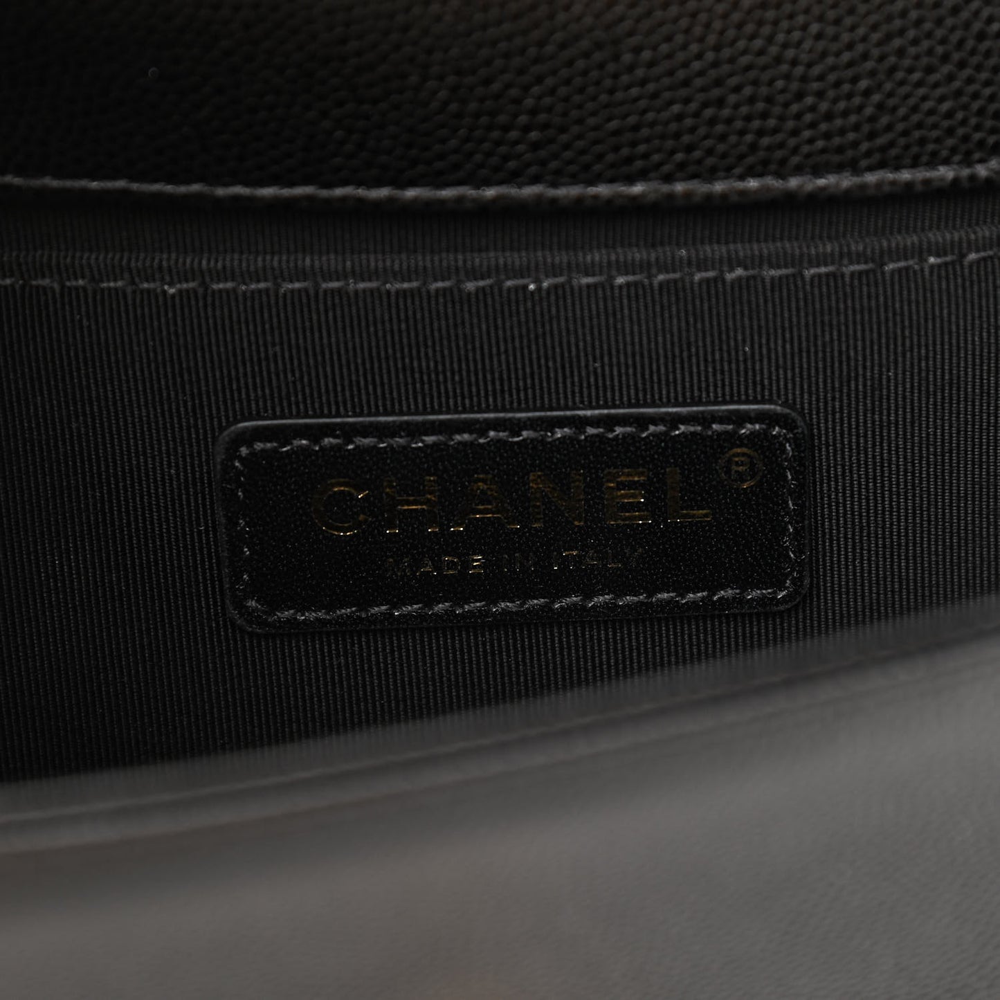 Caviar Quilted Small Boy Flap Black