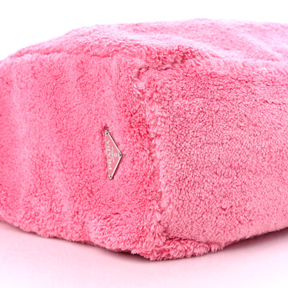 Prada Terry Cloth Tote Bag Petalo Black 6 of 7