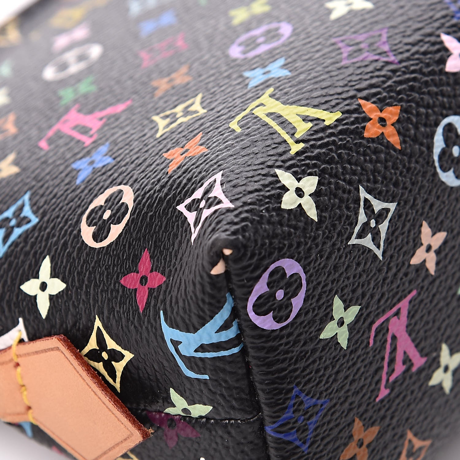 Louis Vuitton Monogram Multicolor Cosmetic Pouch Black Grenade 9 of 11