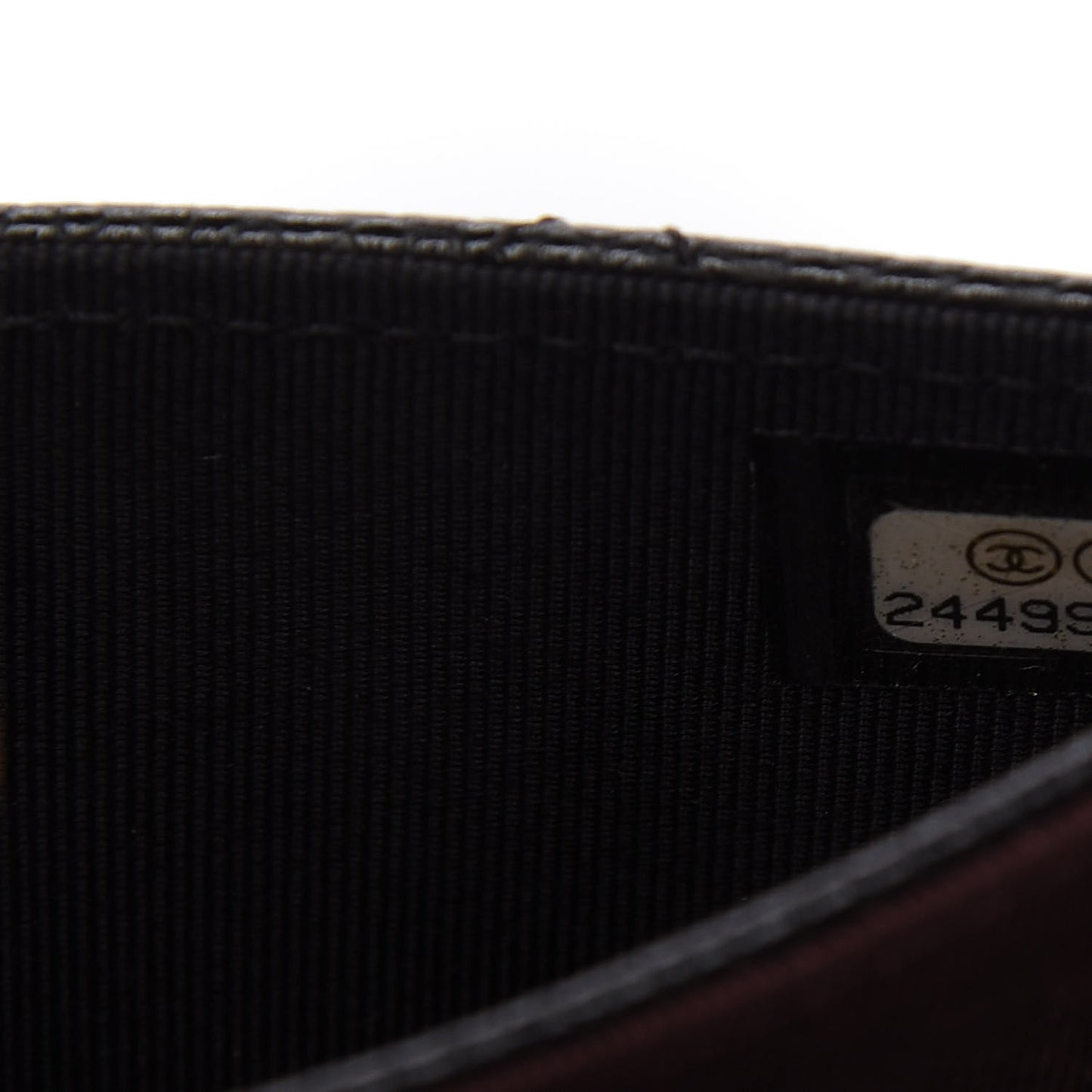 Caviar Quilted Flap Card Holder Black