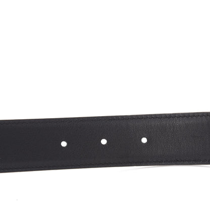 Hermes Swift Epsom 32mm H Belt Strap 85 Black Blue Jean 5 of 7