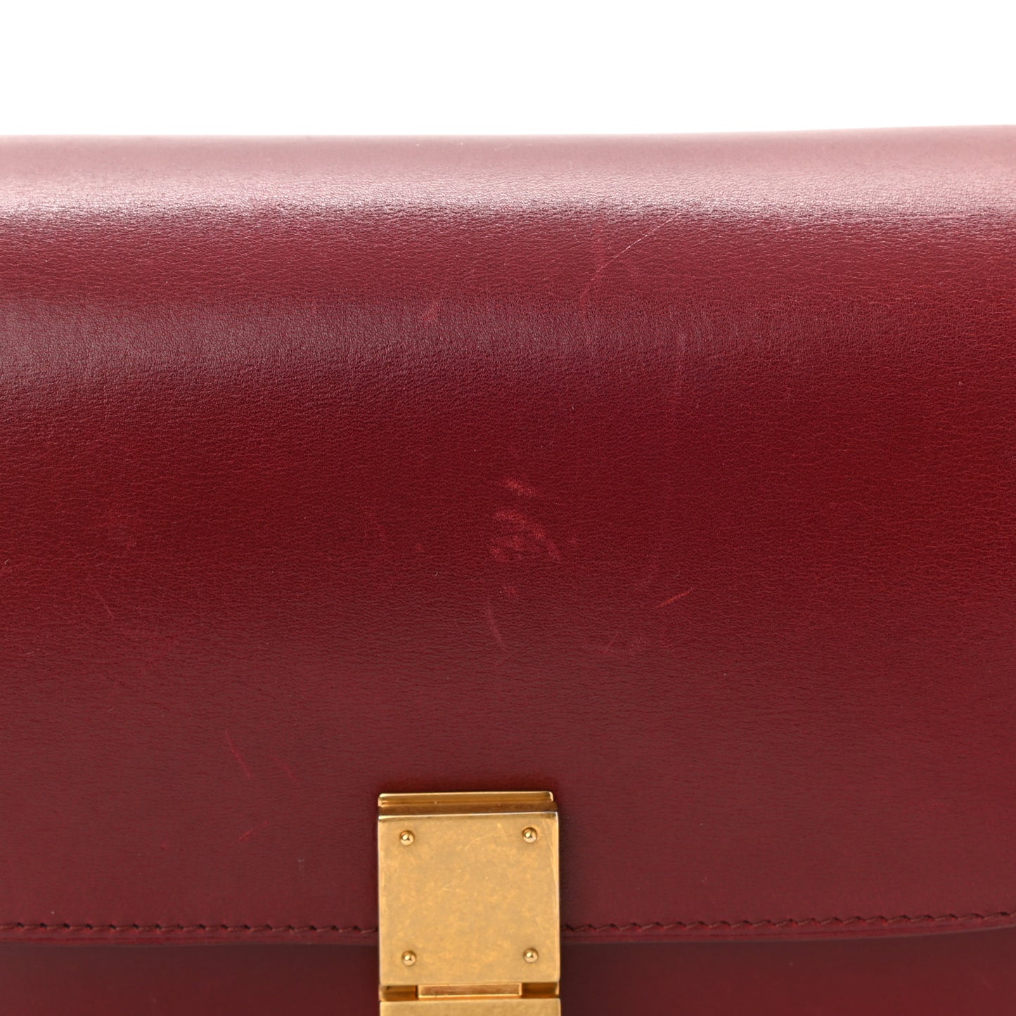 Box Calfskin Small Classic Box Flap Bag Red