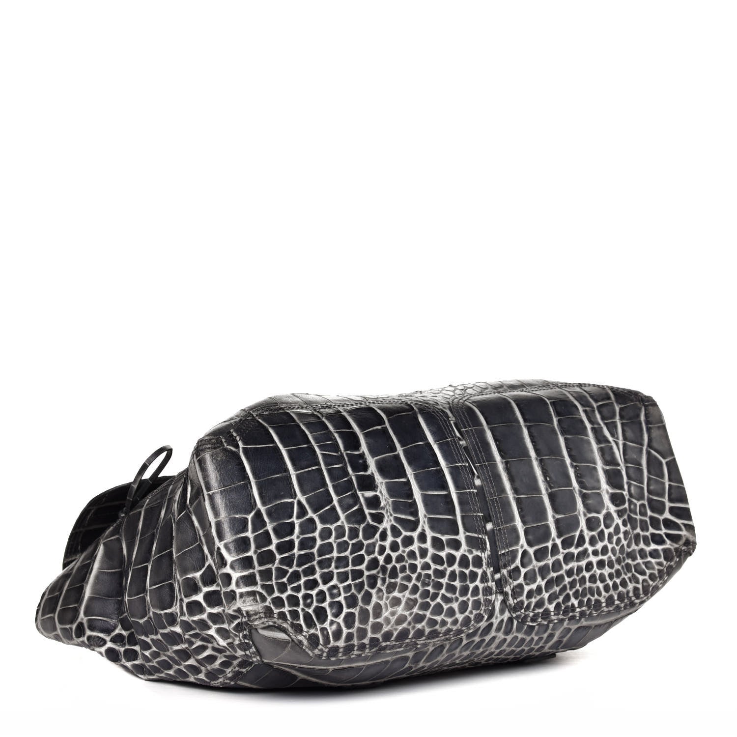 3.1 Phillip Lim Calfskin Crocodile Embossed Large Pashli Satchel Antique Grey 3 of 4