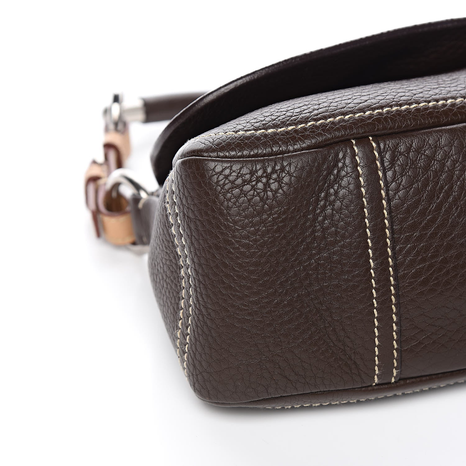 Prada Vitello Daino Shoulder Bag Caffe Naturale 8 of 10