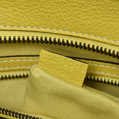 Celine Drummed Calfskin Mini Luggage Citron 7 of 9