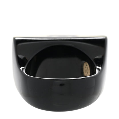 Chanel Resin Chain CC Ring 53 6.25 Black 3 of 4