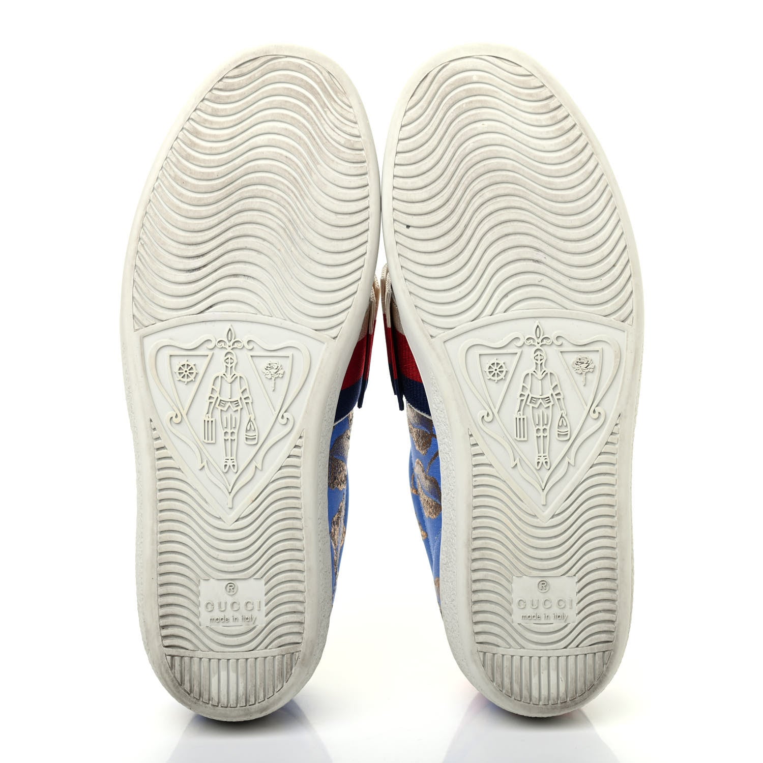 Gucci Lurex Jacquard Crystal Sylvie Web Branches Womens Ace Sneakers 35 Pervinca Gold 4 of 4
