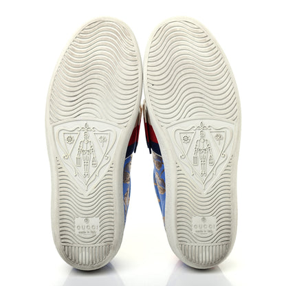 Gucci Lurex Jacquard Crystal Sylvie Web Branches Womens Ace Sneakers 35 Pervinca Gold 4 of 4