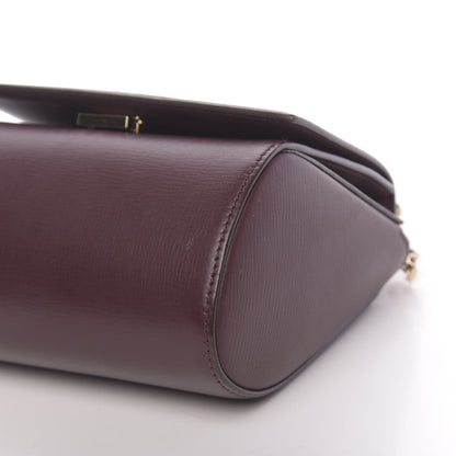 Givenchy Textured Calfskin Mini Pandora Box Chain Crossbody Bag Oxblood 9 of 17