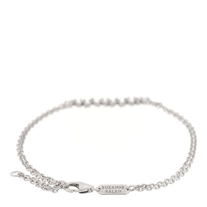 Suzanne Kalan 18K White Gold Diamond Classic Bar Bracelet 2 of 3