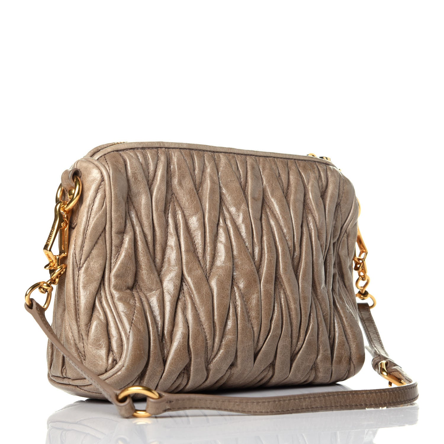 Miu Miu Nappa Lux Crossbody Deserto 3 of 8