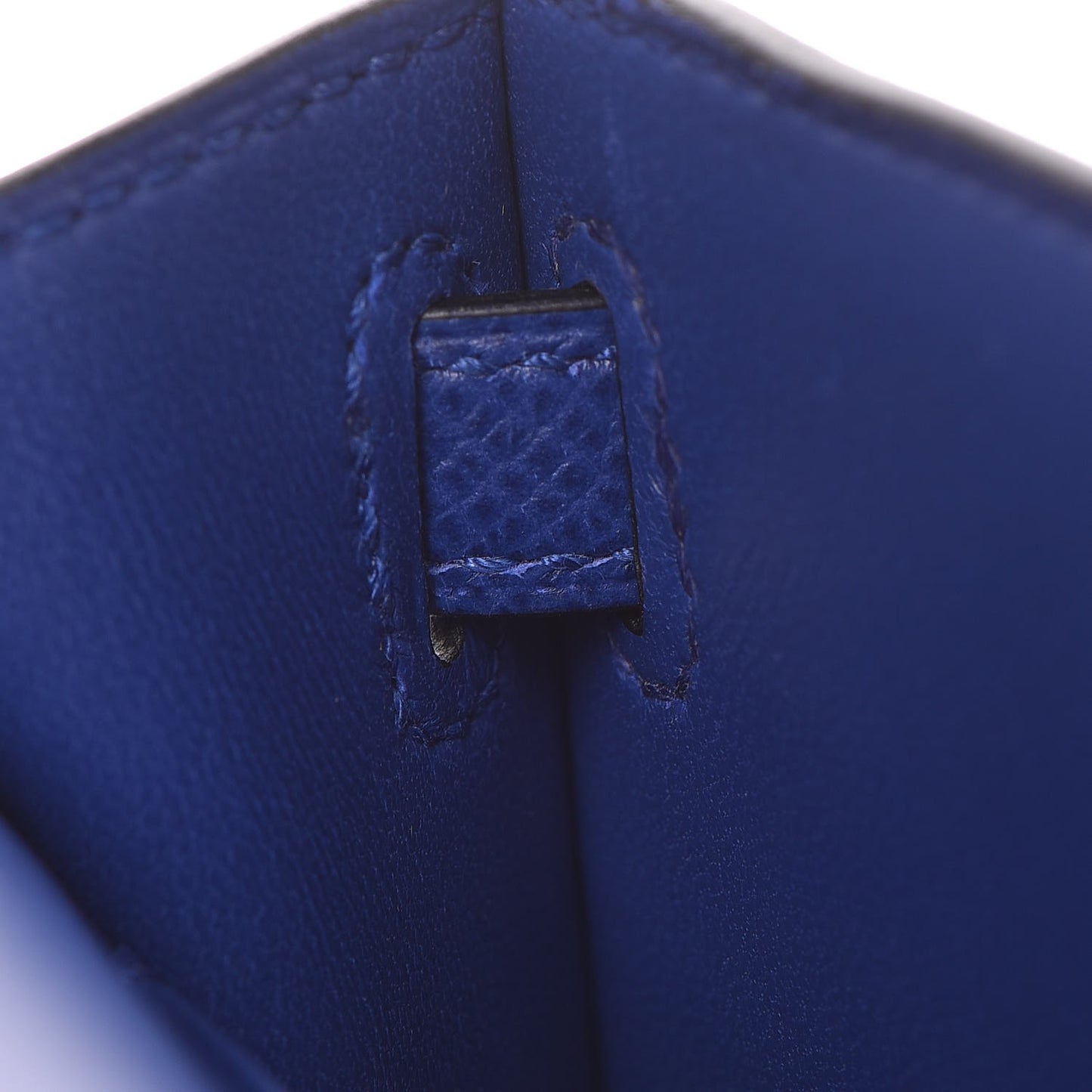 Epsom Mini Kelly Sellier 20 Bleu Electrique