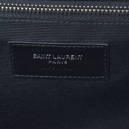 Saint Laurent Grain De Poudre Large Triquilt Monogram Satchel Dark Beige 10 of 11