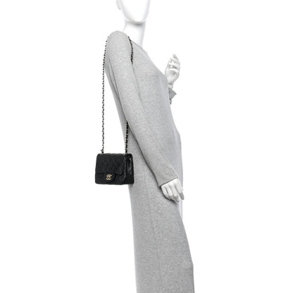 Chanel Lambskin Quilted Mini Square Flap Black 2 of 12