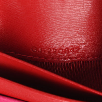 Salvatore Ferragamo Grained Calfskin Cardholder Wallet Fuchsia Red 7 of 8