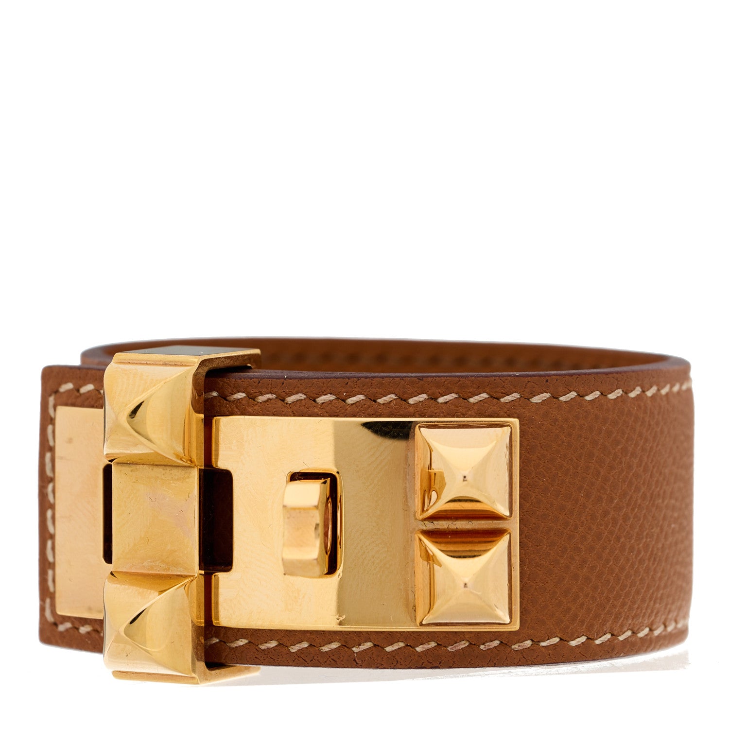 Hermes Collier de Chien CDC 24 Bracelet T2 Gold 1 of 6