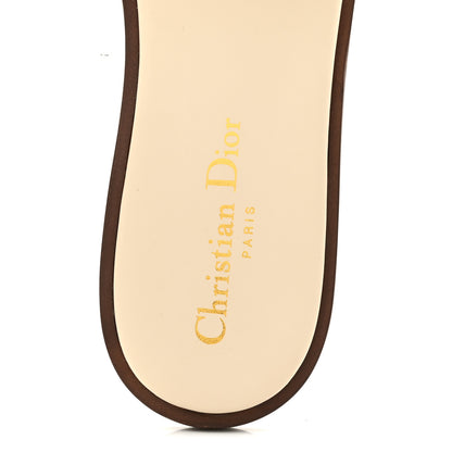 Christian Dior Calfskin Lambskin Micro Cannage D-Lane Flat Slide Sandals 39 Light Ecru 7 of 10
