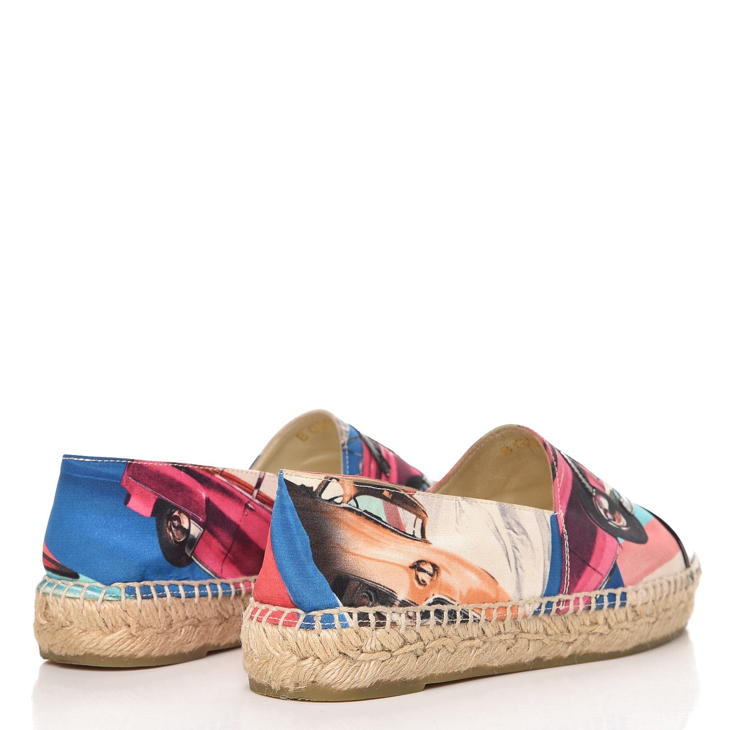 Chanel Fabric Patent CC Espadrilles 36 Multicolor Black 3 of 10